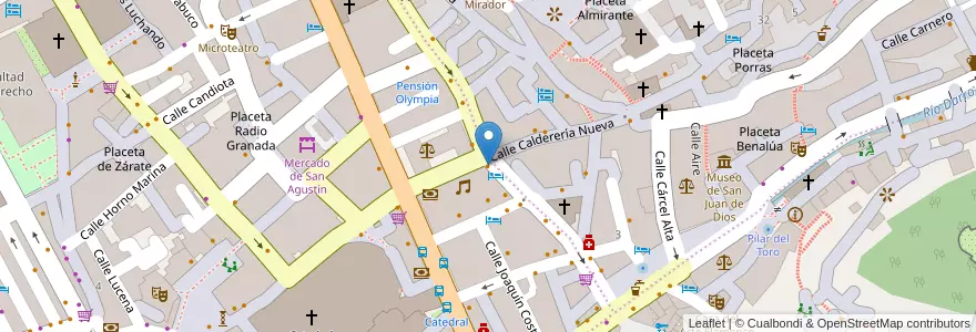 Mapa de ubicacion de Restaurante Sultán en اسپانیا, Andalucía, Granada, Comarca De La Vega De Granada, Granada.