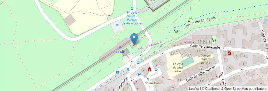 Mapa de ubicacion de Restaurante Terraza El Parque en Испания, Мадрид, Мадрид, Área Metropolitana De Madrid Y Corredor Del Henares, Мадрид.