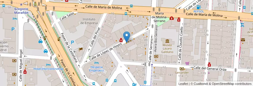 Mapa de ubicacion de Restaurante Thong en إسبانيا, منطقة مدريد, منطقة مدريد, Área Metropolitana De Madrid Y Corredor Del Henares, مدريد.