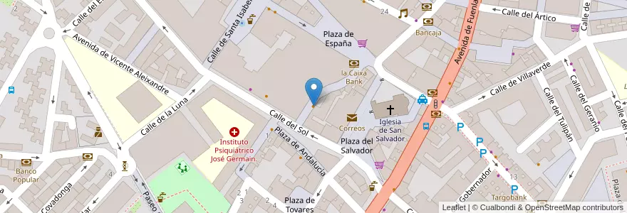 Mapa de ubicacion de Restaurante Triclinium en Испания, Мадрид, Мадрид, Área Metropolitana De Madrid Y Corredor Del Henares, Leganés.