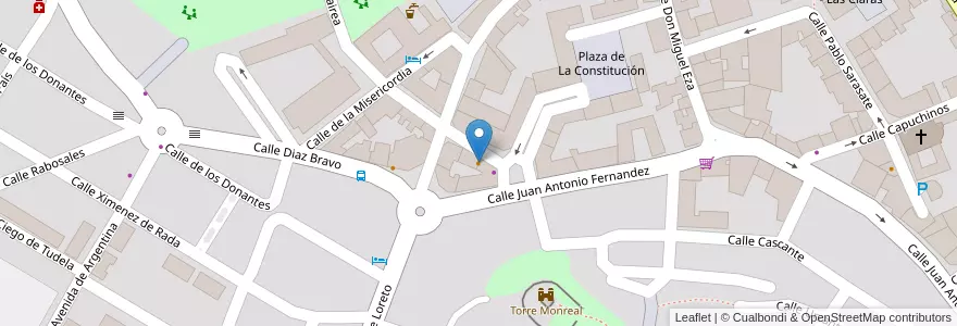 Mapa de ubicacion de Restaurante  Trinquete en 西班牙, Navarra - Nafarroa, Navarra - Nafarroa, Tudela.