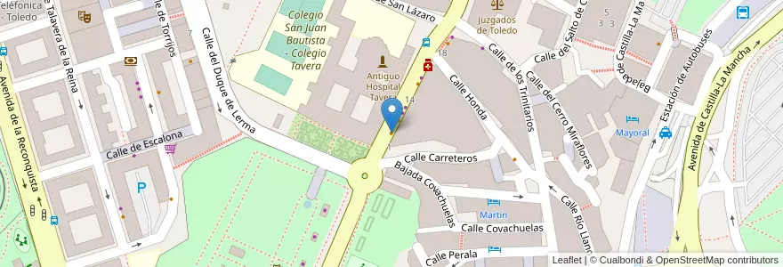 Mapa de ubicacion de Restaurante Triviño en İspanya, Castilla-La Mancha, Toledo, Toledo, Toledo.