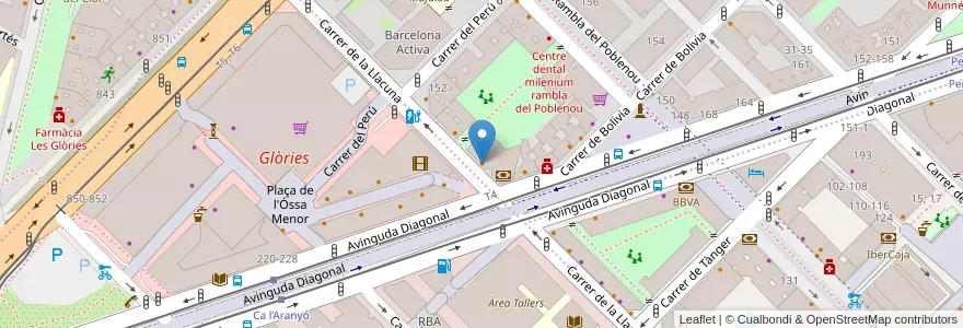 Mapa de ubicacion de Restaurante UN-ZA en スペイン, カタルーニャ州, Barcelona, バルサルネス, Barcelona.