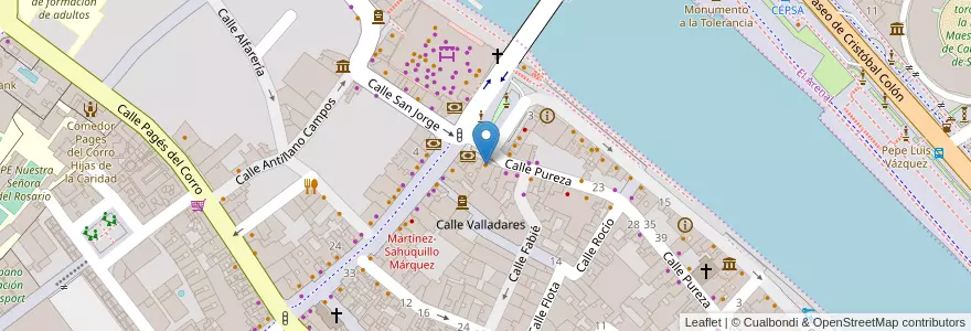 Mapa de ubicacion de Restaurante Velella en 스페인, Andalucía, Sevilla, 세비야.