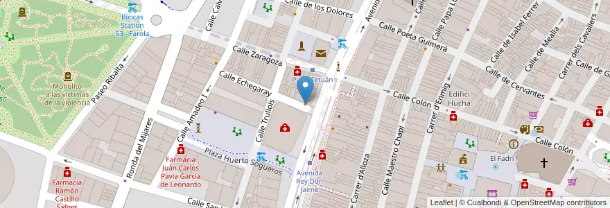 Mapa de ubicacion de Restaurante Vieja Roma en スペイン, バレンシア州, Castelló / Castellón, La Plana Alta, Castelló De La Plana.