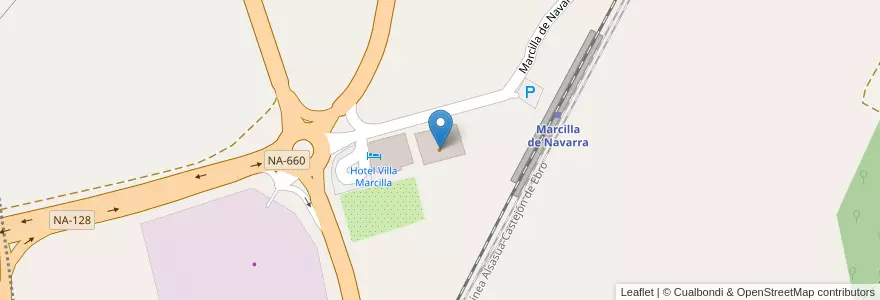 Mapa de ubicacion de Restaurante Villa  Marcilla en إسبانيا, Navarra - Nafarroa, Navarra - Nafarroa, Marcilla.