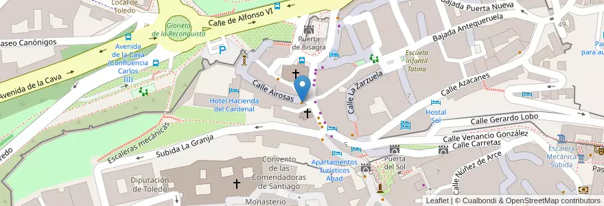 Mapa de ubicacion de Restaurante Virgen de la Estrella en İspanya, Castilla-La Mancha, Toledo, Toledo, Toledo.