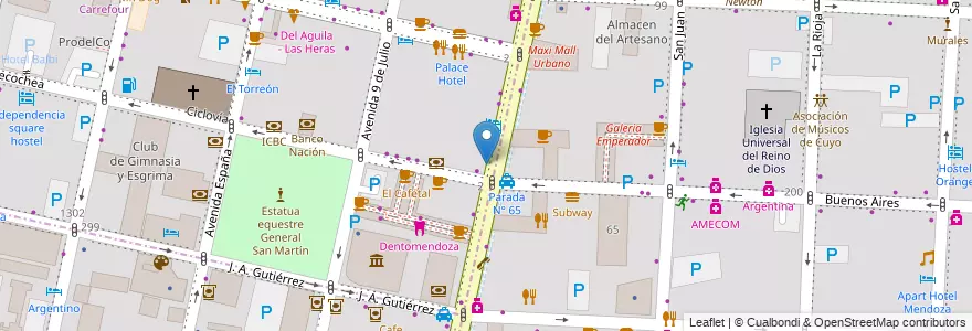 Mapa de ubicacion de Resto en آرژانتین, شیلی, Mendoza, Departamento Capital, Ciudad De Mendoza.