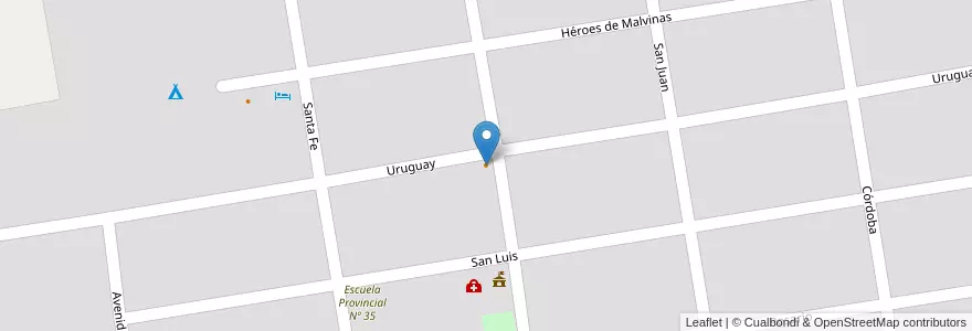 Mapa de ubicacion de Resto Bar Don Meli en Argentinië, Buenos Aires, Partido De Coronel Dorrego.