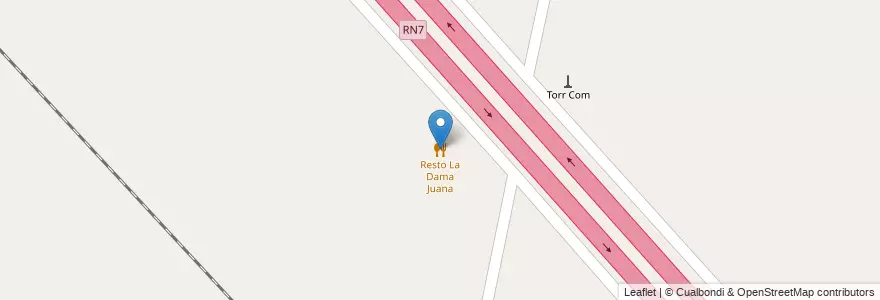 Mapa de ubicacion de Resto La Dama Juana en アルゼンチン, チリ, メンドーサ州, Departamento Maipú, Distrito Rodeo Del Medio.