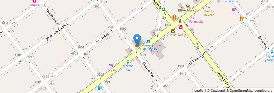 Mapa de ubicacion de Resto & Oliva, Villa Devoto en Аргентина, Буэнос-Айрес, Буэнос-Айрес, Comuna 11.