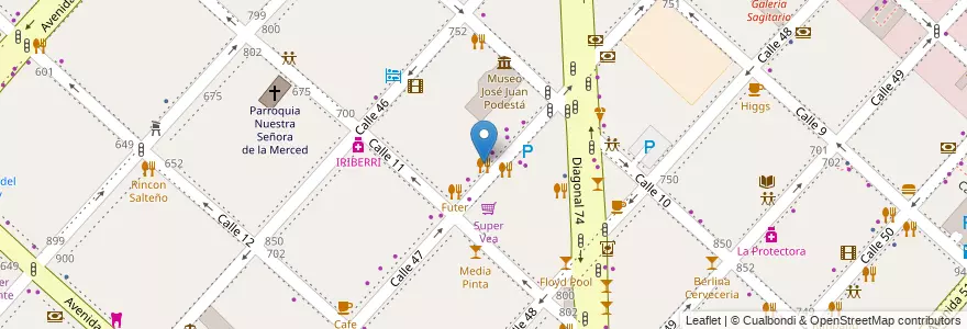 Mapa de ubicacion de Resto Pipza, Casco Urbano en Argentina, Buenos Aires, Partido De La Plata, La Plata.