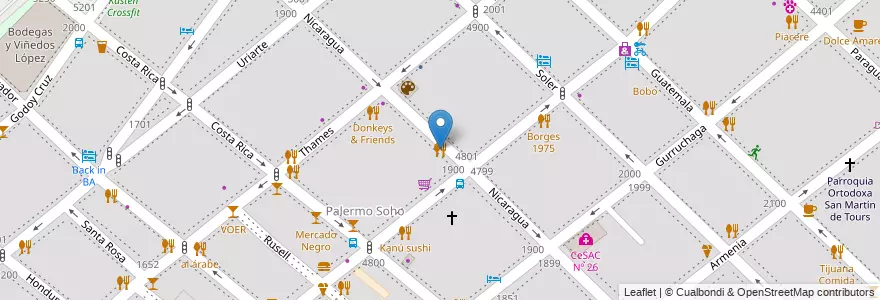 Mapa de ubicacion de Restobar Helena, Palermo en Argentinien, Ciudad Autónoma De Buenos Aires, Buenos Aires, Comuna 14.