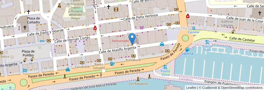 Mapa de ubicacion de Restobar Zissou en Испания, Кантабрия, Кантабрия, Santander, Santander.