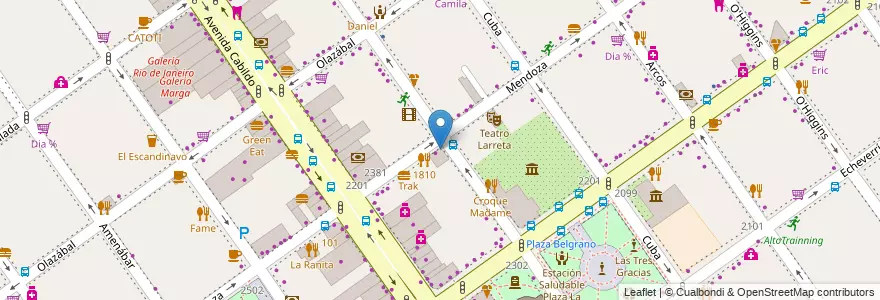 Mapa de ubicacion de Retto, Belgrano en アルゼンチン, Ciudad Autónoma De Buenos Aires, ブエノスアイレス, Comuna 13.