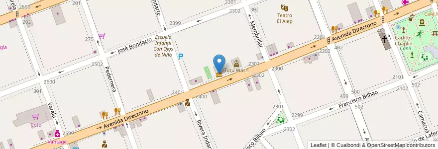 Mapa de ubicacion de Revancha, Flores en アルゼンチン, Ciudad Autónoma De Buenos Aires, Comuna 7, ブエノスアイレス.