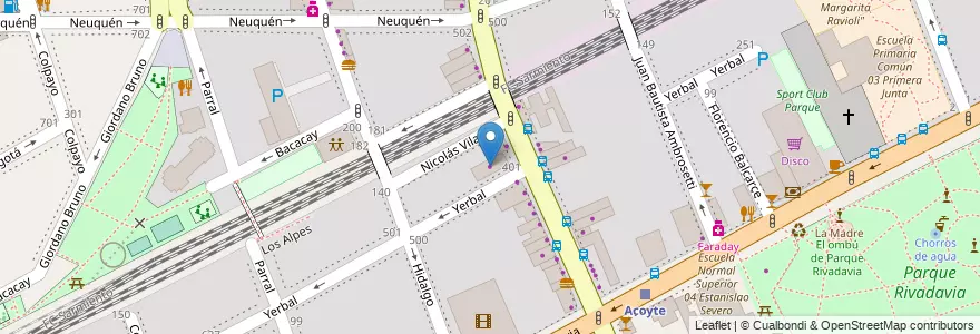 Mapa de ubicacion de Rever Pass, Caballito en Arjantin, Ciudad Autónoma De Buenos Aires, Buenos Aires, Comuna 6.