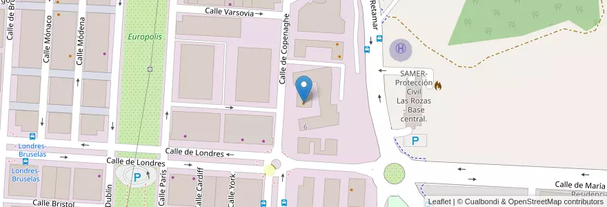 Mapa de ubicacion de Revolution Café en Испания, Мадрид, Мадрид, Área Metropolitana De Madrid Y Corredor Del Henares, Las Rozas De Madrid.