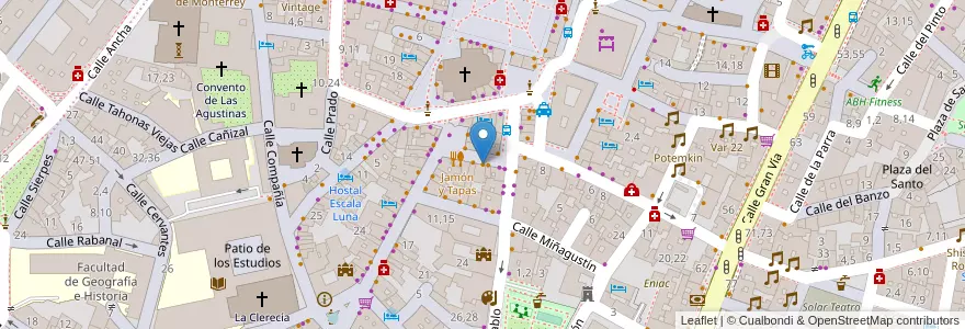 Mapa de ubicacion de Revolutum Café en إسبانيا, قشتالة وليون, شلمنقة, دائرة شلمنقة, شلمنقة.