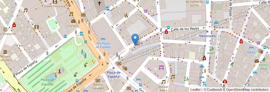 Mapa de ubicacion de Reyes 19 en スペイン, マドリード州, Comunidad De Madrid, Área Metropolitana De Madrid Y Corredor Del Henares, Madrid.