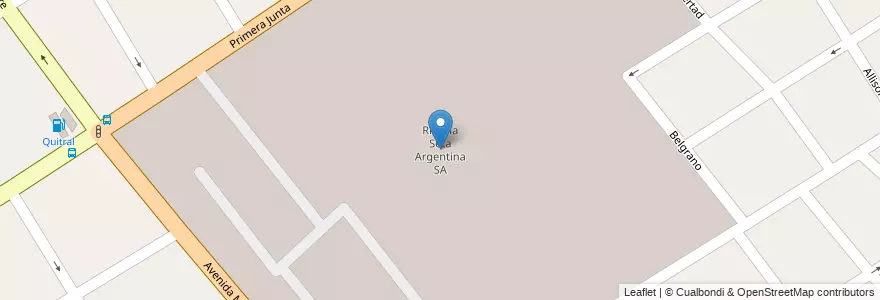 Mapa de ubicacion de Rhodia Seta Argentina SA en Argentinien, Provinz Buenos Aires, Partido De Quilmes, Quilmes.