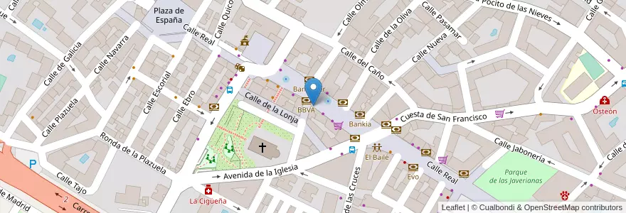 Mapa de ubicacion de Ria en إسبانيا, منطقة مدريد, منطقة مدريد, Área Metropolitana De Madrid Y Corredor Del Henares, Las Rozas De Madrid.