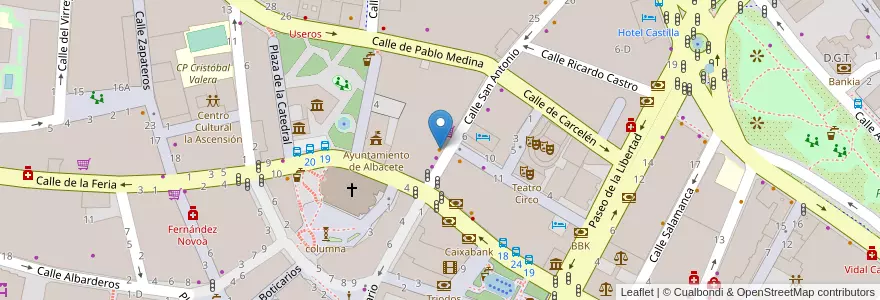 Mapa de ubicacion de Rialto en Sepanyol, Castilla-La Mancha, Albacete, Albacete.