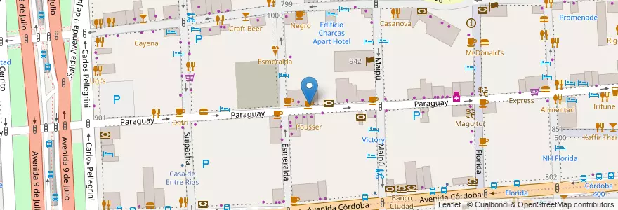 Mapa de ubicacion de Rialto, Retiro en Argentinië, Ciudad Autónoma De Buenos Aires, Comuna 1, Buenos Aires.
