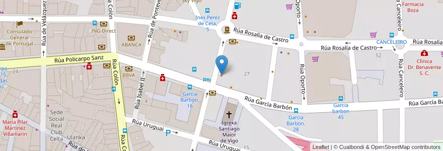 Mapa de ubicacion de Rias Baixas 2 en إسبانيا, غاليسيا, بونتيفيدرا, Vigo, فيغو.