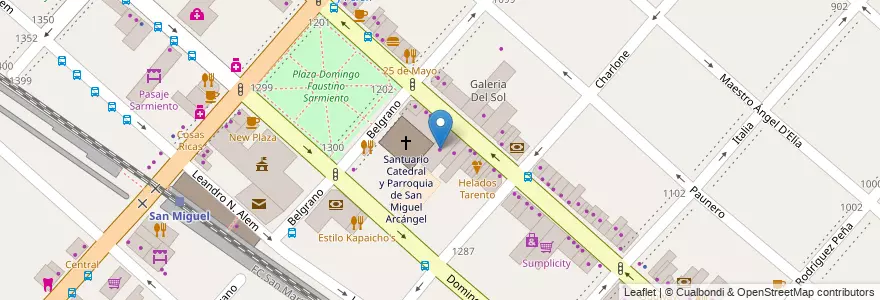 Mapa de ubicacion de Ribeiro en Arjantin, Buenos Aires, Partido De San Miguel, San Miguel.