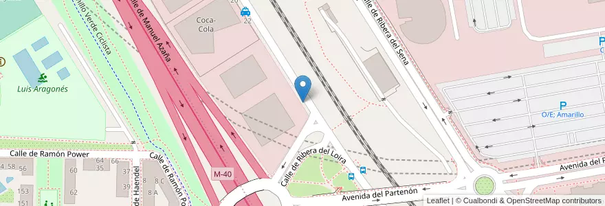 Mapa de ubicacion de RIBERA DEL LOIRA, CALLE, DE LA,28 en اسپانیا, بخش خودمختار مادرید, بخش خودمختار مادرید, Área Metropolitana De Madrid Y Corredor Del Henares, مادرید.