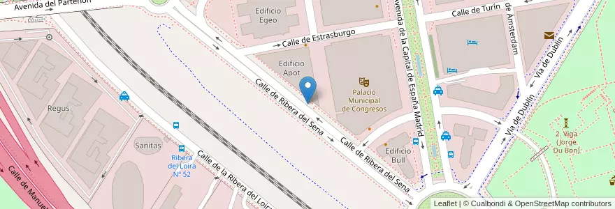 Mapa de ubicacion de RIBERA DEL SENA, CALLE, DE LA,21 en Sepanyol, Comunidad De Madrid, Comunidad De Madrid, Área Metropolitana De Madrid Y Corredor Del Henares, Madrid.