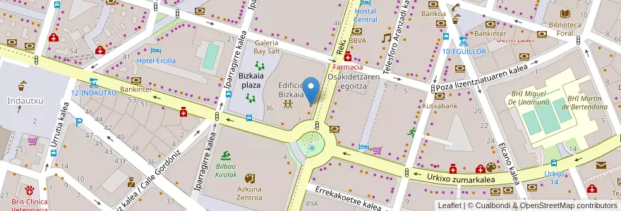 Mapa de ubicacion de Ribs Bilbao en Sepanyol, Negara Basque, Bizkaia, Bilboaldea, Bilbao.