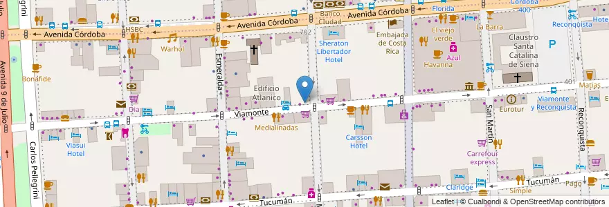 Mapa de ubicacion de Ricas Empanadas, San Nicolas en Argentine, Ciudad Autónoma De Buenos Aires, Comuna 1, Buenos Aires.