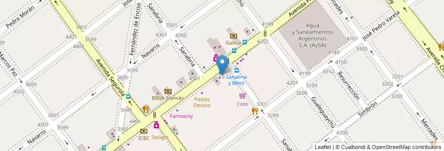 Mapa de ubicacion de Richard, Villa Devoto en آرژانتین, Ciudad Autónoma De Buenos Aires, Buenos Aires, Comuna 11.