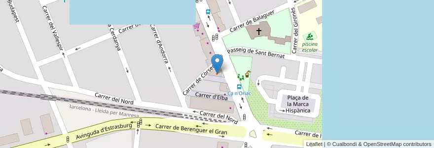 Mapa de ubicacion de Rico Kebab en 스페인, Catalunya, Barcelona, Vallès Occidental, Sabadell.