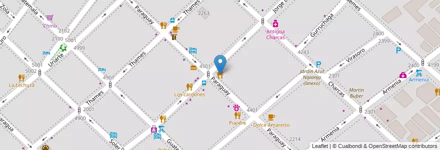 Mapa de ubicacion de Rietti, Palermo en アルゼンチン, Ciudad Autónoma De Buenos Aires, ブエノスアイレス, Comuna 14.