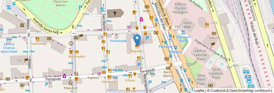 Mapa de ubicacion de Rigoleto, Retiro en アルゼンチン, Ciudad Autónoma De Buenos Aires, Comuna 1, ブエノスアイレス.