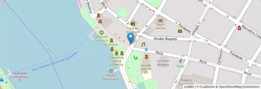 Mapa de ubicacion de Rigoletto en Argentine, Province De Buenos Aires, Partido De Patagones, Carmen De Patagones.