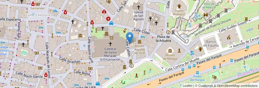 Mapa de ubicacion de Rincón Catedral en Espanha, Andaluzia, Málaga, Málaga-Costa Del Sol, Málaga.