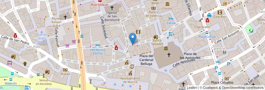 Mapa de ubicacion de Rincón del Fontes en 西班牙, Región De Murcia, Región De Murcia, Área Metropolitana De Murcia, Murcia.