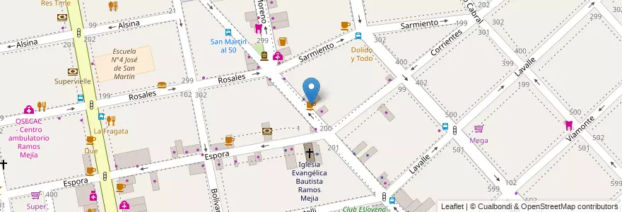 Mapa de ubicacion de Rincón Express en Arjantin, Buenos Aires, Partido De La Matanza, Ramos Mejía.