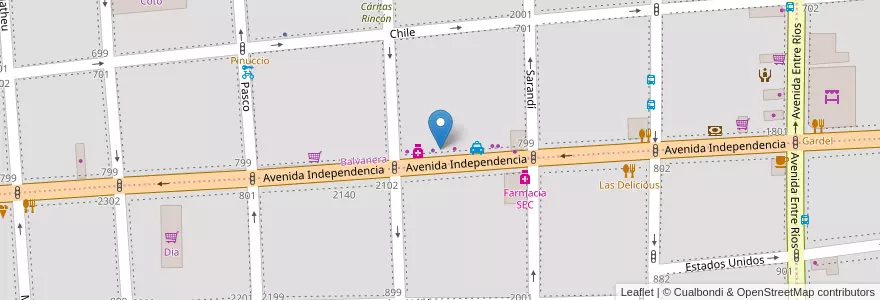 Mapa de ubicacion de Rincón Norteño, Balvanera en Argentinië, Ciudad Autónoma De Buenos Aires, Comuna 3, Buenos Aires.