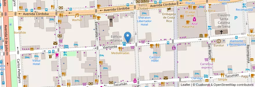 Mapa de ubicacion de Rincón Norteño, San Nicolas en アルゼンチン, Ciudad Autónoma De Buenos Aires, Comuna 1, ブエノスアイレス.