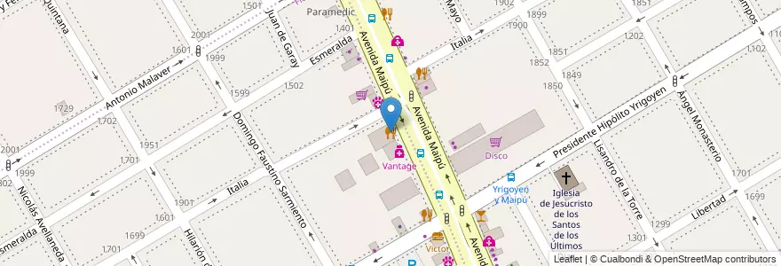 Mapa de ubicacion de Ringo en Arjantin, Buenos Aires, Partido De Vicente López, Vicente López.