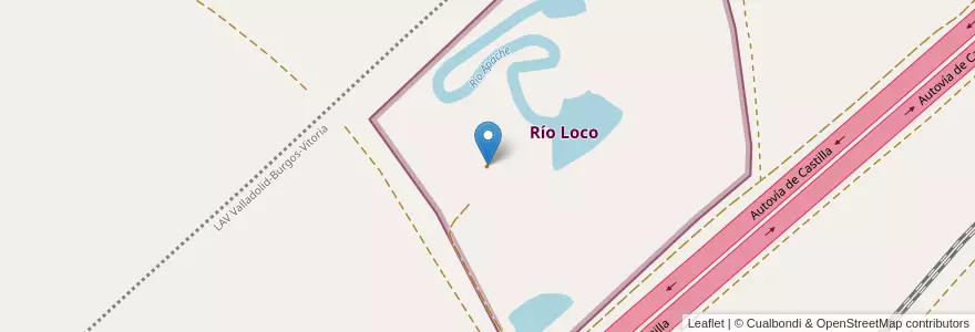 Mapa de ubicacion de Río Loco en Spagna, Castilla Y León, Burgos, Odra-Pisuerga, Villaldemiro.