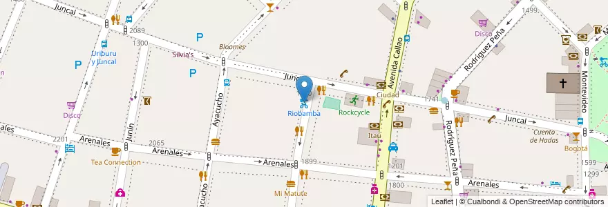 Mapa de ubicacion de Riobamba, Recoleta en الأرجنتين, Ciudad Autónoma De Buenos Aires, Comuna 2, Buenos Aires.