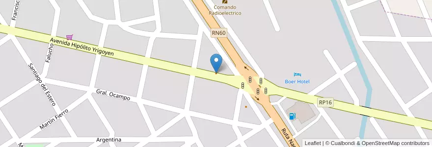 Mapa de ubicacion de Riquísimo en 阿根廷, Córdoba, Departamento Ischilín, Pedanía Toyos, Municipio De Deán Funes.