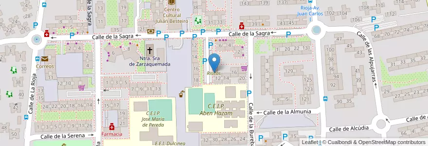 Mapa de ubicacion de Risitas en Испания, Мадрид, Мадрид, Área Metropolitana De Madrid Y Corredor Del Henares, Leganés.