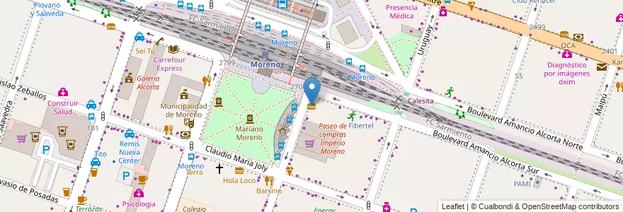 Mapa de ubicacion de Ritmo en Argentina, Buenos Aires, Partido De Moreno, Moreno.